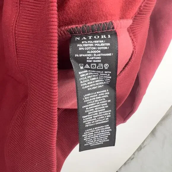 Natori Red Isamu Tonal Pullover Sweater Long Sleeve Men Size L Large New - Picture 5 of 8